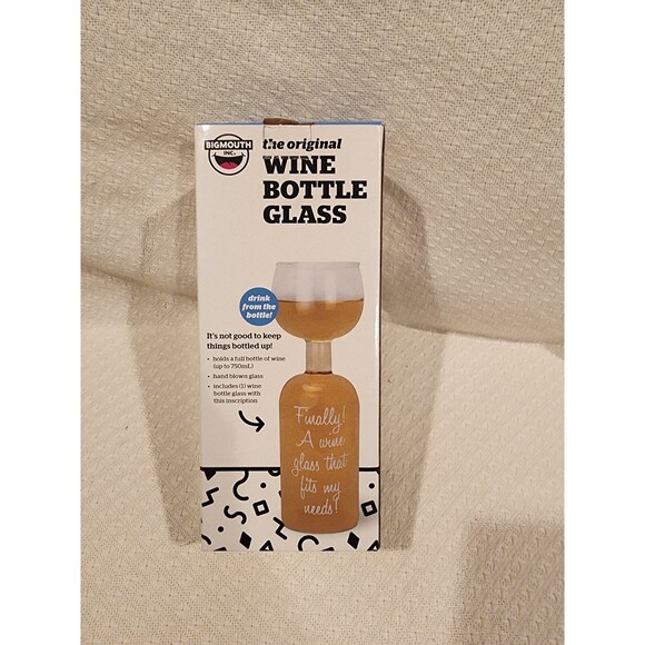 The Original Wine Bottle Glass Big Mouth Gift - Picture 3 of 9